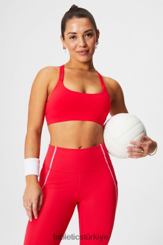 tr Fabletics kadınlar düşük etkili sütyen klasik kiraz 40R06B1450