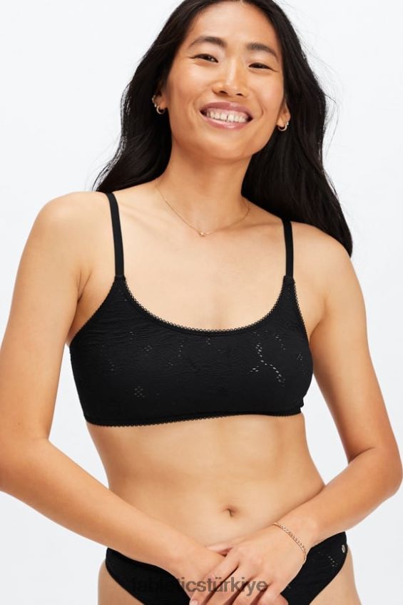 tr Fabletics kadınlar dikişsiz dantel bralet siyah 40R06B1522