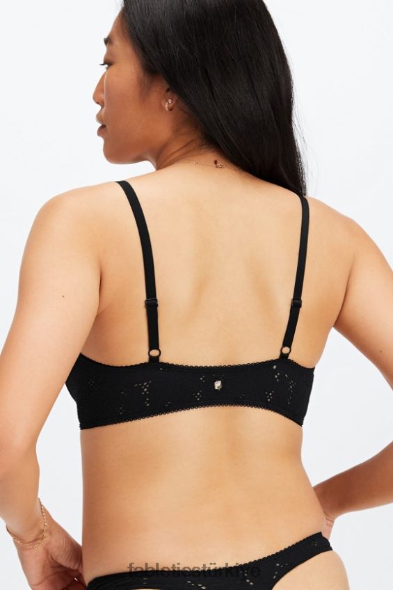 tr Fabletics kadınlar dikişsiz dantel bralet siyah 40R06B1522