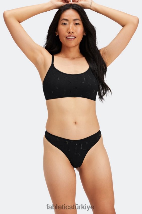 tr Fabletics kadınlar dikişsiz dantel bralet siyah 40R06B1522