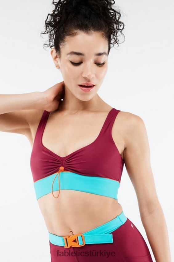 tr Fabletics kadınlar fiona düşük etkili spor sutyeni tuğla/çoklu 40R06B1651