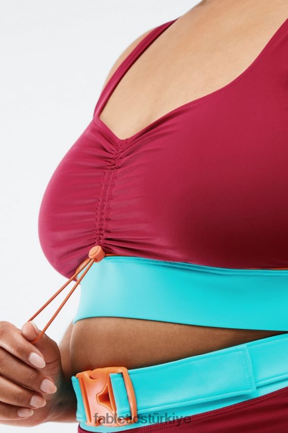 tr Fabletics kadınlar fiona düşük etkili spor sutyeni tuğla/çoklu 40R06B1652
