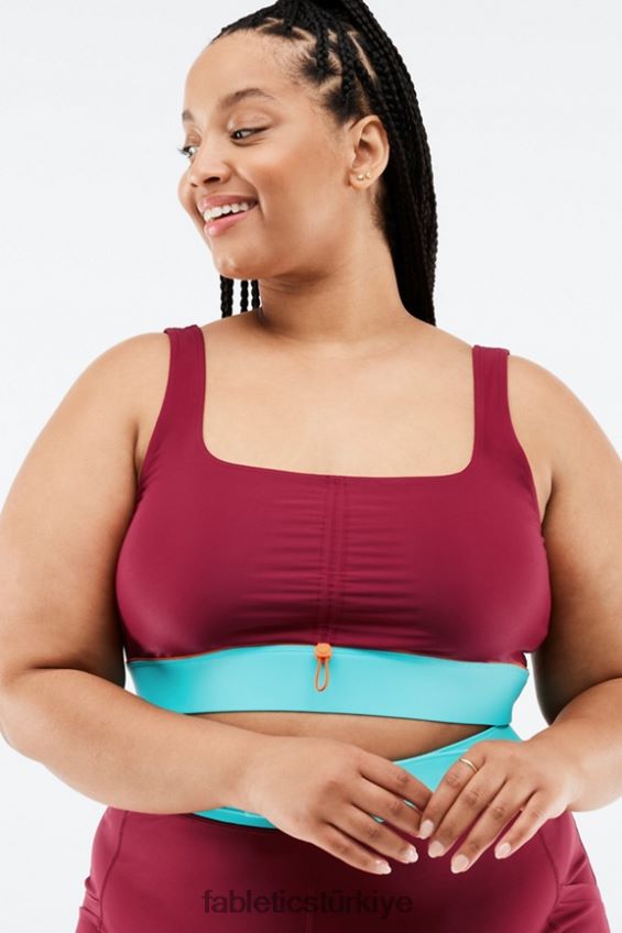 tr Fabletics kadınlar fiona düşük etkili spor sutyeni tuğla/çoklu 40R06B1652