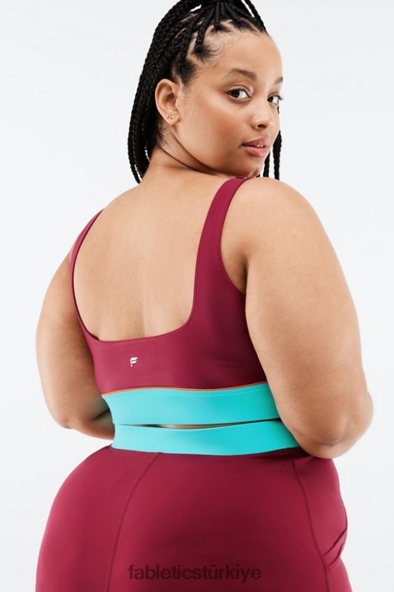 tr Fabletics kadınlar fiona düşük etkili spor sutyeni tuğla/çoklu 40R06B1652