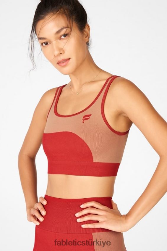 tr Fabletics kadınlar güneşli ters çevrilebilir düşük etkili spor sutyeni yüksek kırmızı/akçaağaç 40R06B1662