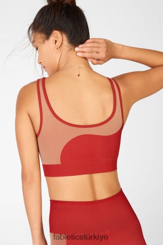 tr Fabletics kadınlar güneşli ters çevrilebilir düşük etkili spor sutyeni yüksek kırmızı/akçaağaç 40R06B1662