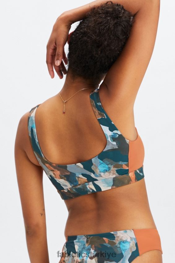 tr Fabletics kadınlar geri kepçe yüzücü sutyeni boya fırçası kamuflajı/sekoya 40R06B1606