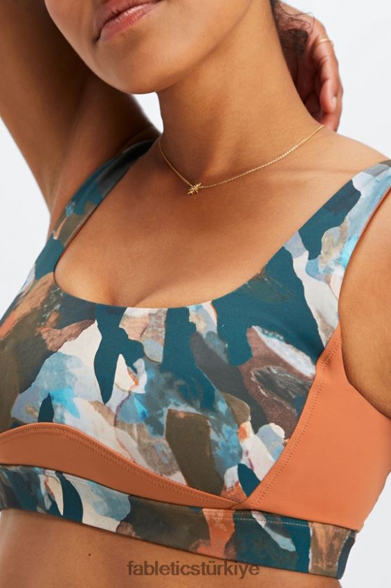 tr Fabletics kadınlar geri kepçe yüzücü sutyeni boya fırçası kamuflajı/sekoya 40R06B1606