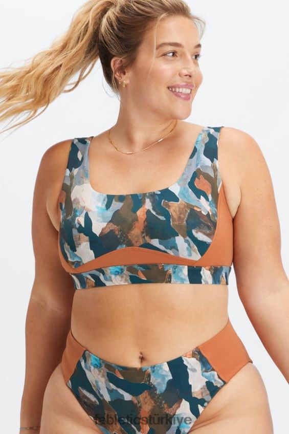 tr Fabletics kadınlar geri kepçe yüzücü sutyeni boya fırçası kamuflajı/sekoya 40R06B1607