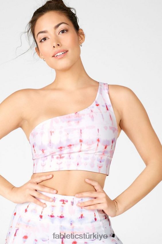 tr Fabletics kadınlar harlow tek omuzlu çift taraflı spor sütyeni sallanmak / guava 40R06B1679