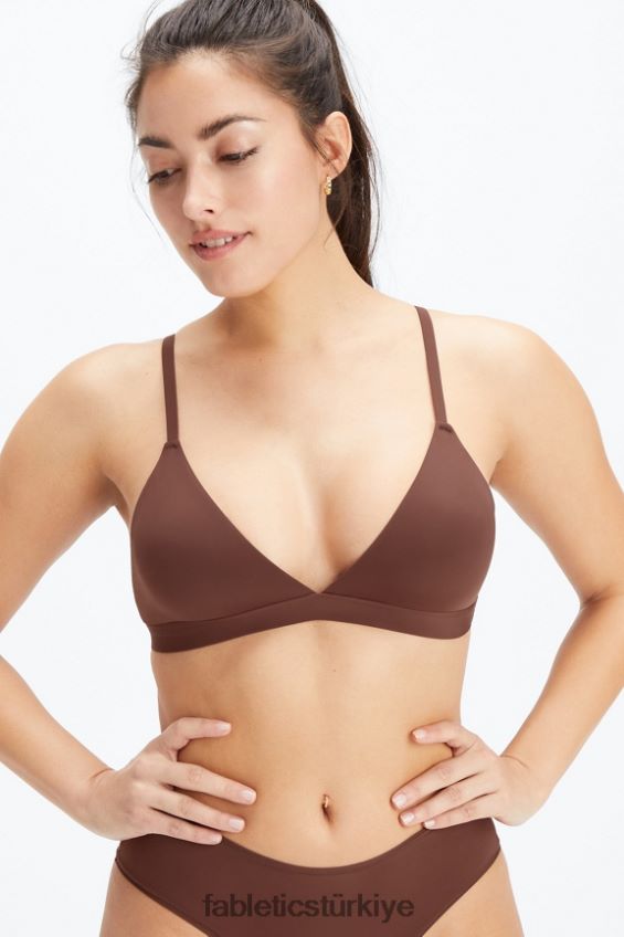 tr Fabletics kadınlar ince dokunuşlu üçgen bralet eyer kahverengi 40R06B1544
