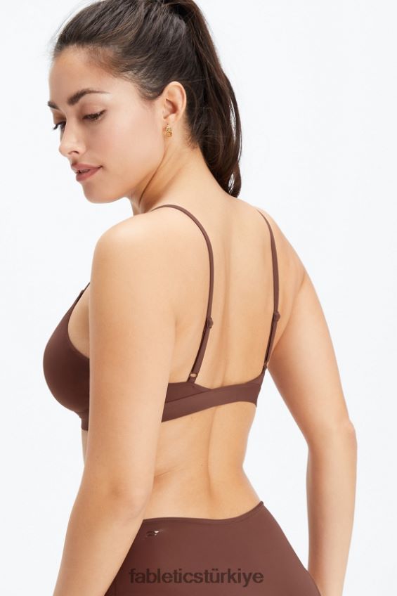 tr Fabletics kadınlar ince dokunuşlu üçgen bralet eyer kahverengi 40R06B1544