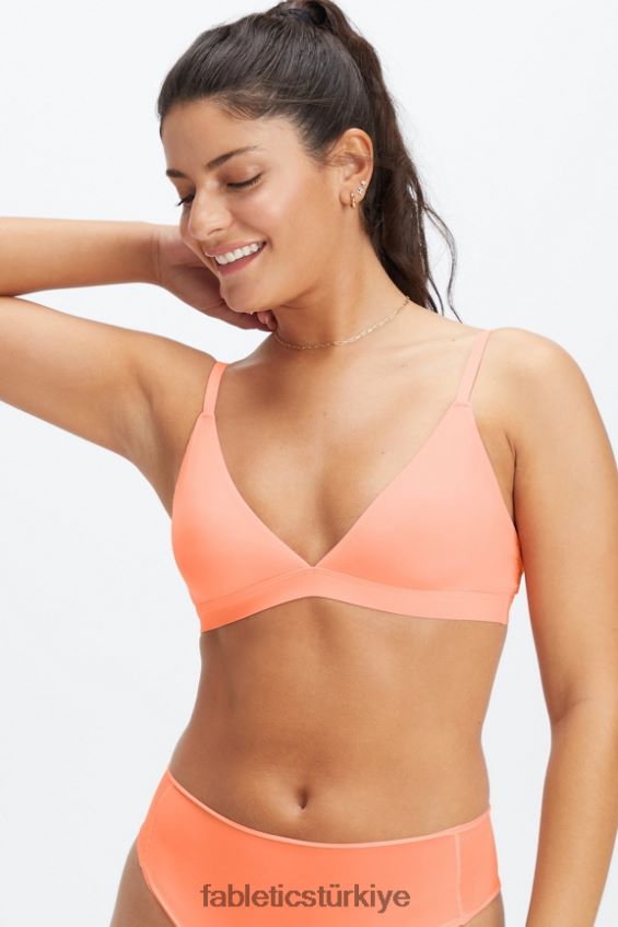 tr Fabletics kadınlar ince dokunuşlu üçgen bralet mercan 40R06B1541