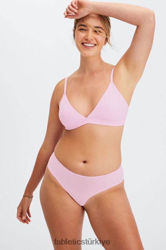 tr Fabletics kadınlar ince dokunuşlu üçgen bralet tatlı pembe 40R06B1539