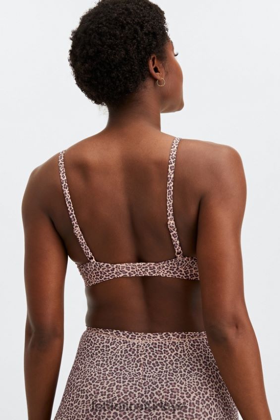 tr Fabletics kadınlar ince dokunuşlu üçgen bralet tozlu rozet leopar lekesi 40R06B1543