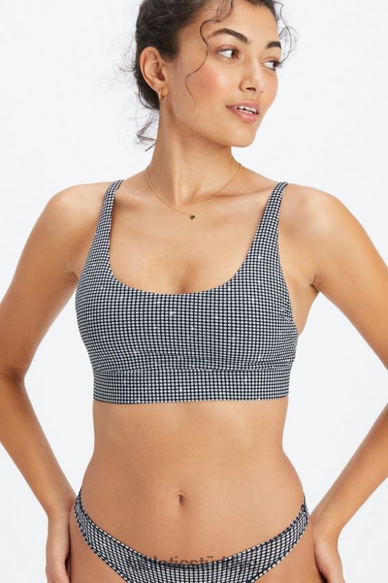 tr Fabletics kadınlar ince dokunuşlu yuvarlak yakalı bralet bling bling/siyah 40R06B1569