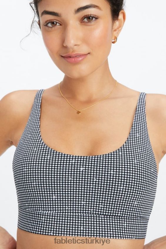 tr Fabletics kadınlar ince dokunuşlu yuvarlak yakalı bralet bling bling/siyah 40R06B1569