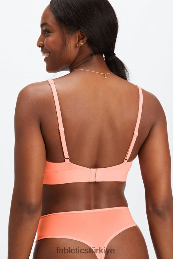 tr Fabletics kadınlar ince dokunuşlu yuvarlak yakalı bralet mercan 40R06B1572