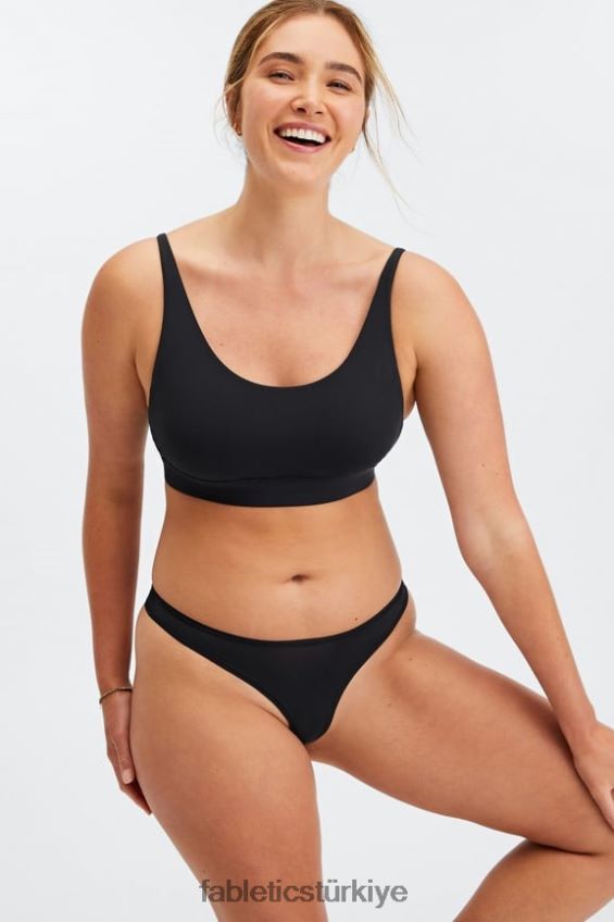 tr Fabletics kadınlar ince dokunuşlu yuvarlak yakalı bralet siyah 40R06B1576