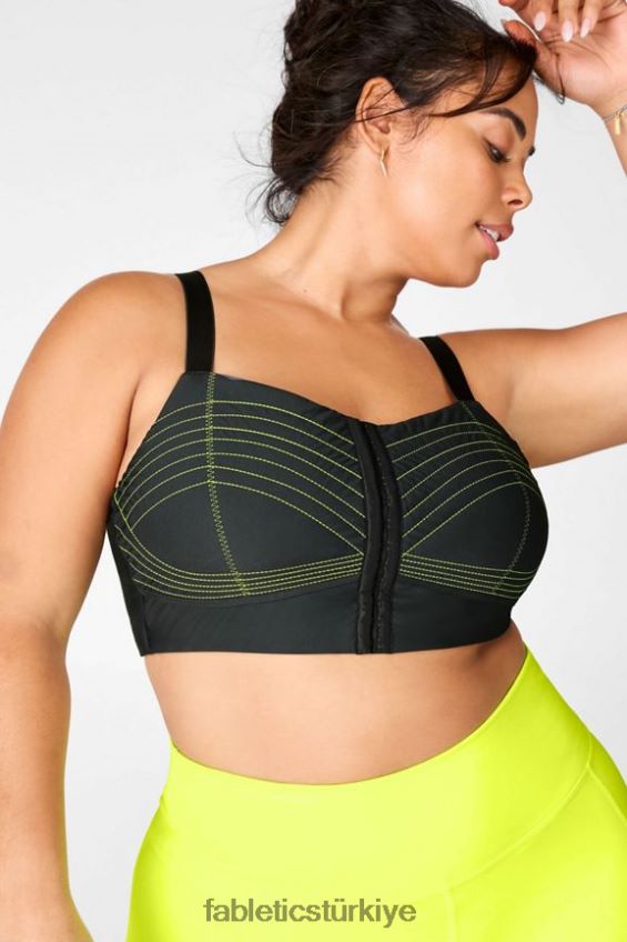tr Fabletics kadınlar ines düşük etkili spor sutyeni gece gölgesi/neon 40R06B1677