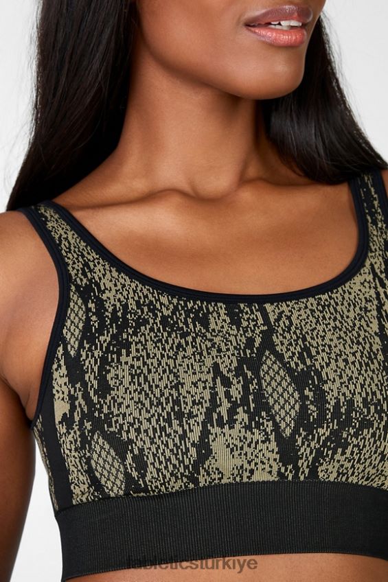 tr Fabletics kadınlar kamila dikişsiz sütyen yeşil sürüngen/siyah 40R06B1669