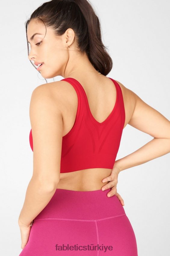 tr Fabletics kadınlar katrina düşük etkili spor sutyeni kırmızı elma 40R06B1660