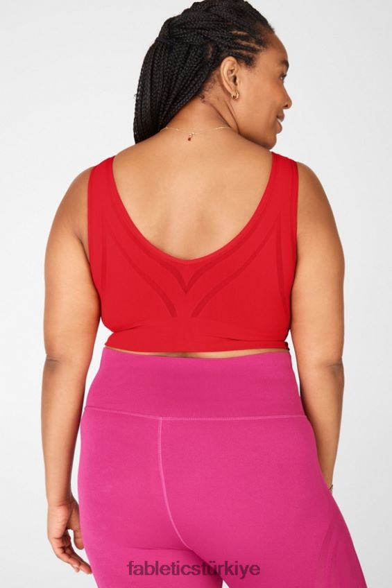 tr Fabletics kadınlar katrina düşük etkili spor sutyeni kırmızı elma 40R06B1661