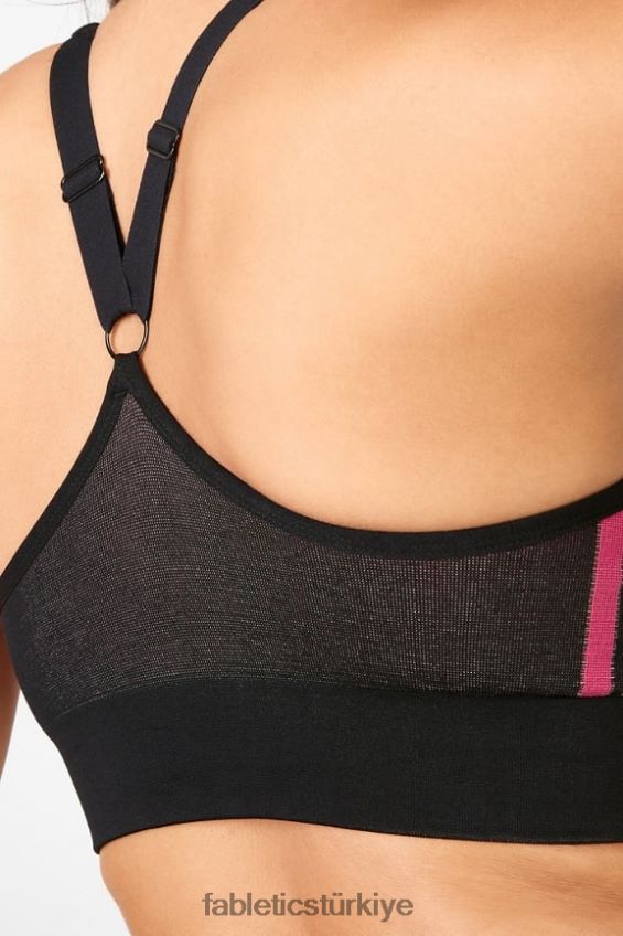 tr Fabletics kadınlar koridor dikişsiz sutyen pembe şerit çok 40R06B1671