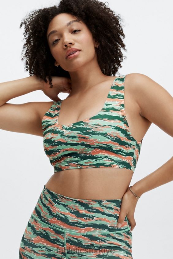 tr Fabletics kadınlar lola düşük etkili spor sutyeni kaplan kamuflajı 40R06B1623