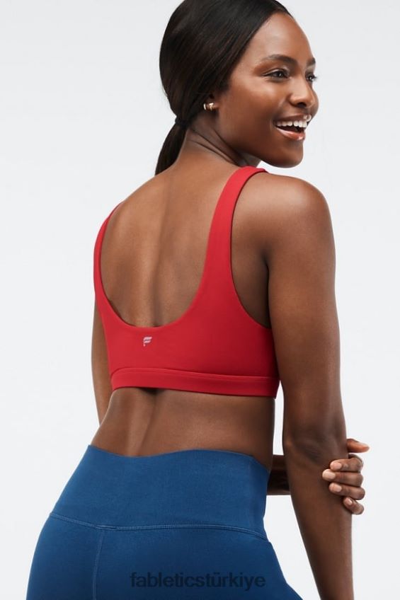tr Fabletics kadınlar lola düşük etkili spor sutyeni yüksek kırmızı 40R06B1622