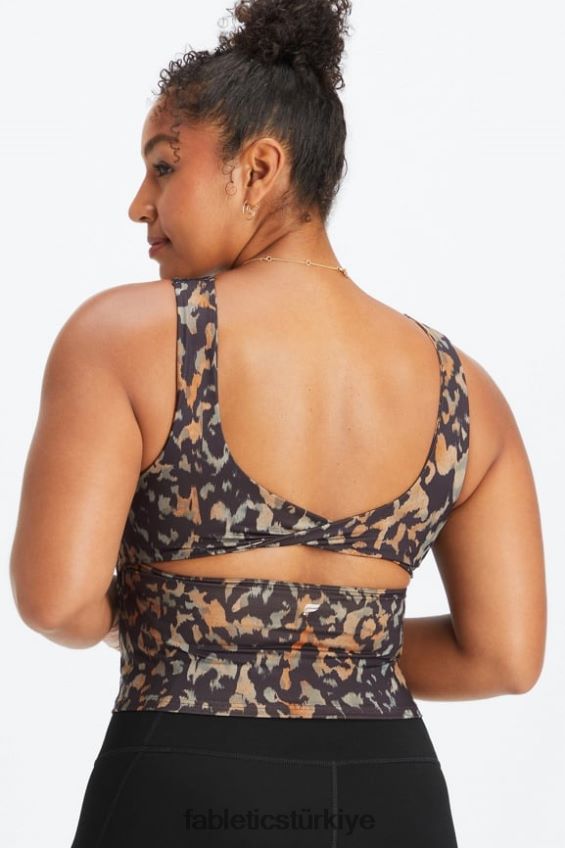 tr Fabletics kadınlar oasis twist ankastre sutyen atleti vahşi kamuflaj 40R06B1497