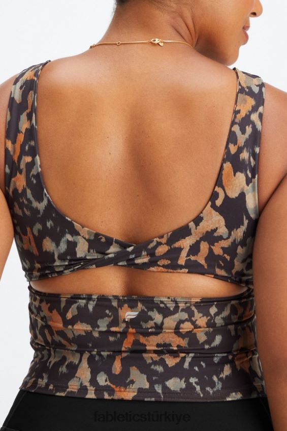 tr Fabletics kadınlar oasis twist ankastre sutyen atleti vahşi kamuflaj 40R06B1497