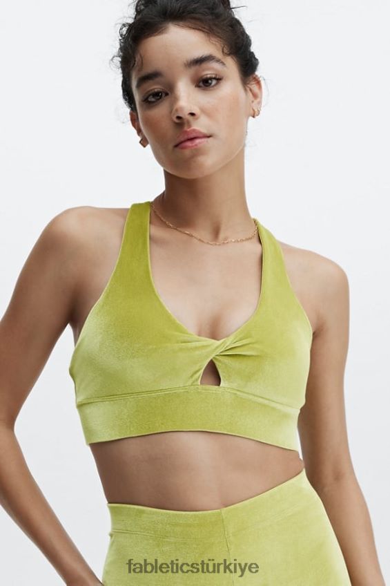 tr Fabletics kadınlar oasis twist kadife spor sutyeni altın yaprak 40R06B1637
