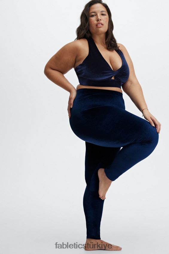 tr Fabletics kadınlar oasis twist kadife spor sutyeni derin donanma 40R06B1640