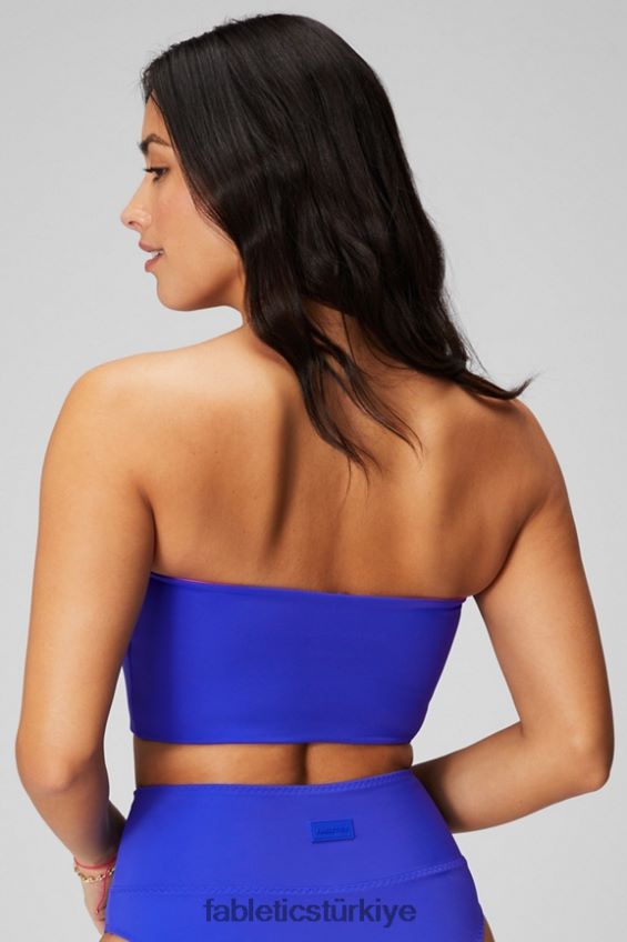 tr Fabletics kadınlar çok giyimli bandeau yüzücü üstü aşırı kraliyet/pembe kaçış 40R06B1504