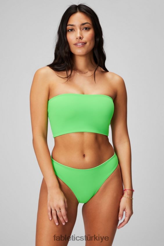 tr Fabletics kadınlar çok giyimli bandeau yüzücü üstü şekerli kireç/hiper çim 40R06B1506