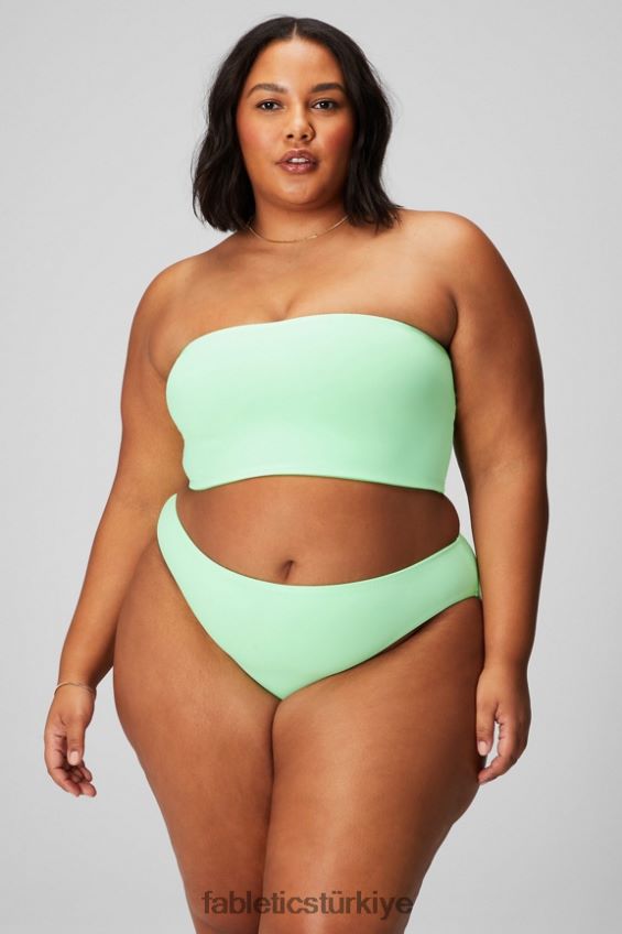 tr Fabletics kadınlar çok giyimli bandeau yüzücü üstü şekerli kireç/hiper çim 40R06B1507