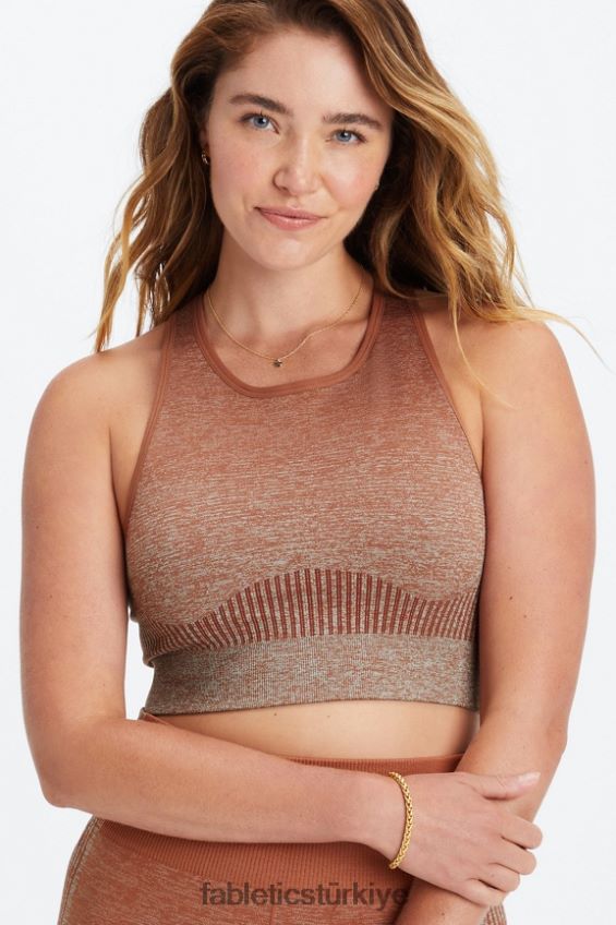 tr Fabletics kadınlar ombre dikişsiz düşük etkili sütyen maun/kristal dalga 40R06B1561