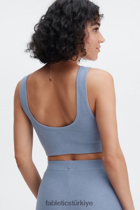 tr Fabletics kadınlar restoreknit arkası açık bralet soluk kot 40R06B1551