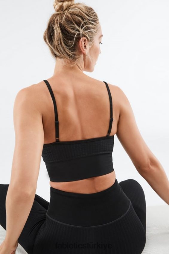 tr Fabletics kadınlar shauna dikişsiz midi sutyen siyah 40R06B1501