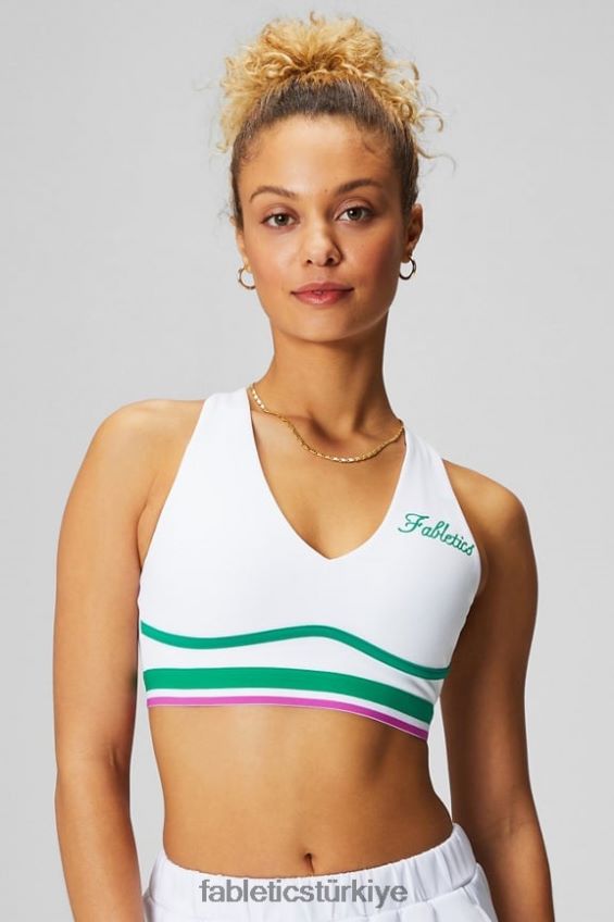 tr Fabletics kadınlar tüm gün her gün sutyen 100 klasik beyaz/çok şeritli/grafik 40R06B1463