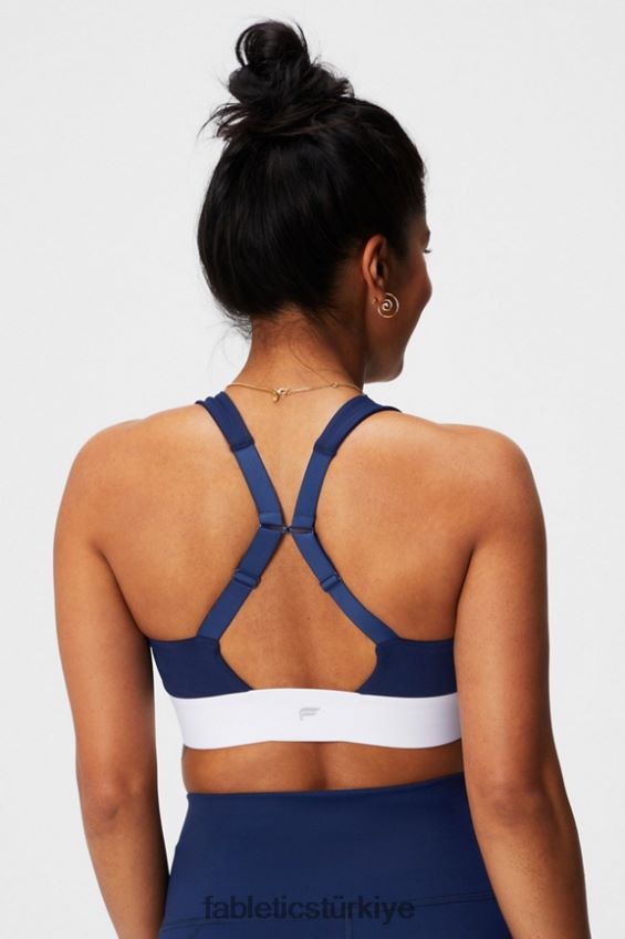tr Fabletics kadınlar tüm gün her gün sutyen 100 üniversite laciverti/klasik beyaz 40R06B1462