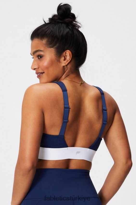 tr Fabletics kadınlar tüm gün her gün sutyen 100 üniversite laciverti/klasik beyaz 40R06B1462