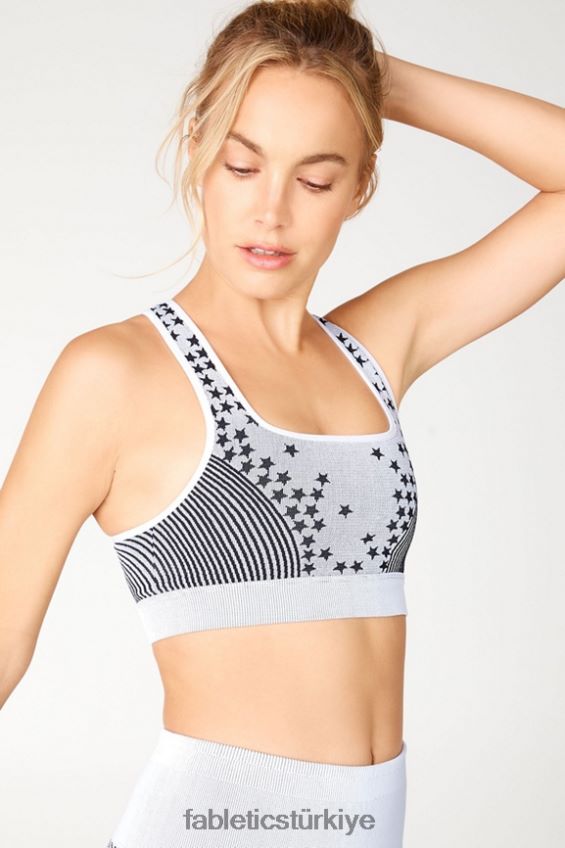 tr Fabletics kadınlar yıldız dikişsiz sutyen buz grisi/siyah 40R06B1682