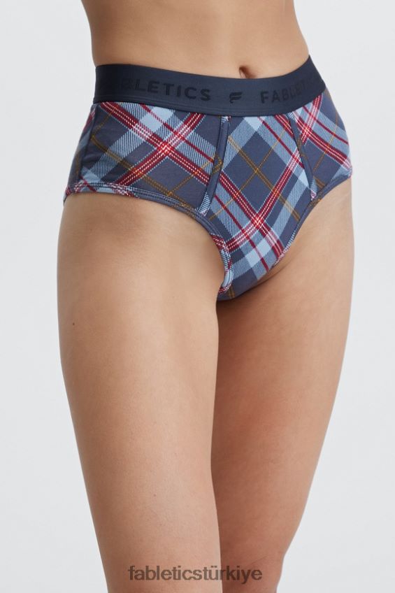 tr Fabletics kadınlar 24-7 yüksek belli külot klasik lacivert tartan 40R06B2870