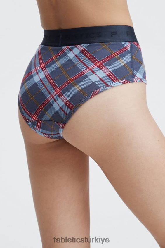 tr Fabletics kadınlar 24-7 yüksek belli külot klasik lacivert tartan 40R06B2870