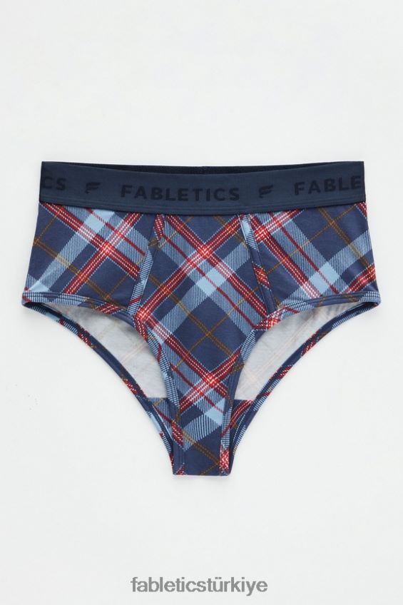 tr Fabletics kadınlar 24-7 yüksek belli külot klasik lacivert tartan 40R06B2870