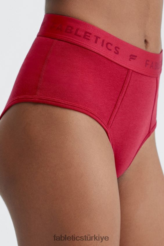 tr Fabletics kadınlar 24-7 yüksek belli külot koyu Kırmızı 40R06B2874