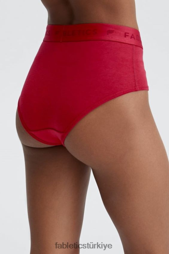 tr Fabletics kadınlar 24-7 yüksek belli külot koyu Kırmızı 40R06B2874