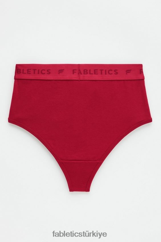 tr Fabletics kadınlar 24-7 yüksek belli külot koyu Kırmızı 40R06B2874